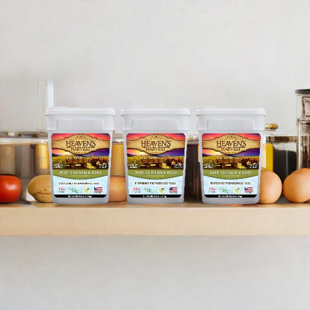 Non-GMO Emergency Protein Pack: 3 Months Supply- Beef, Chicken, Eggs