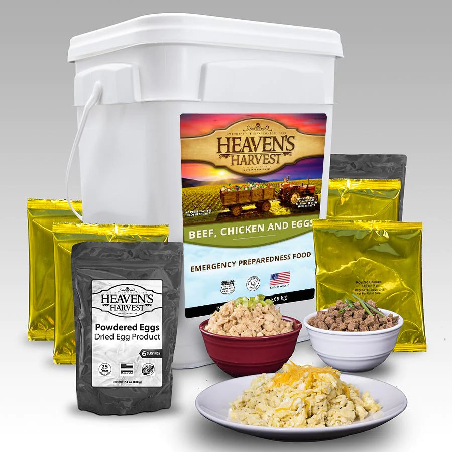 Non-GMO Emergency Protein Pack: 3 Months Supply- Beef, Chicken, Eggs