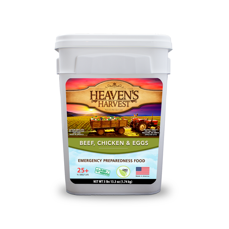 1-Year Emergency Protein Food Supply - Beef, Eggs, Chicken