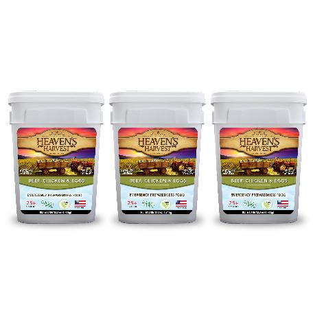 Non-GMO Emergency Protein Pack: 3 Months Supply- Beef, Chicken, Eggs